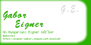 gabor eigner business card